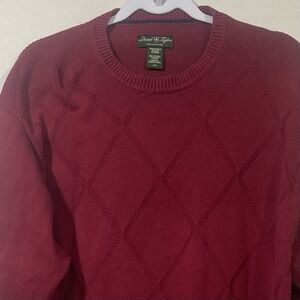 David Taylor Collection - "Vintage" Pullover Sweater  Burgundy Mens Size Large